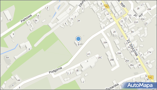 Wyrzysk, Podgórna, 4, mapa Wyrzysk