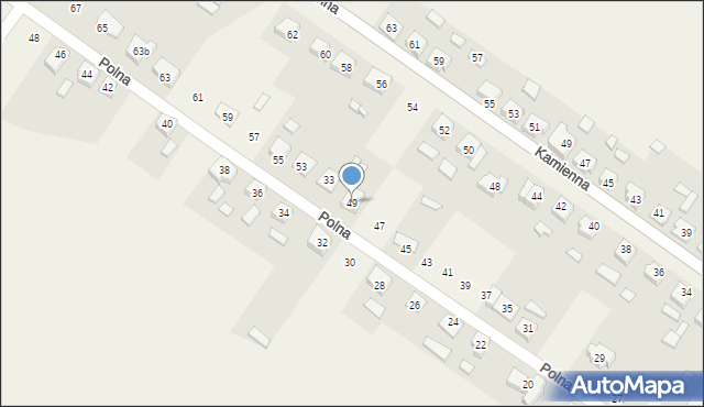 Wysocko Wielkie, Polna, 49, mapa Wysocko Wielkie