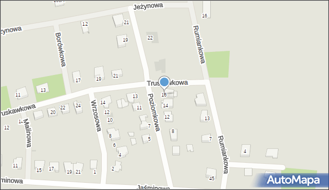 Wyszków, Poziomkowa, 16, mapa Wyszków