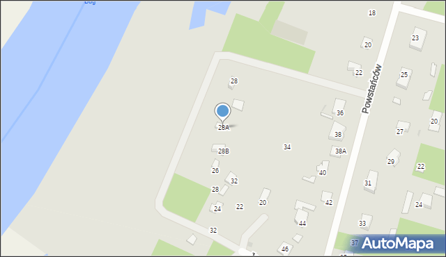 Wyszków, Powstańców, 28A, mapa Wyszków