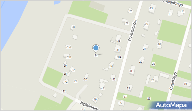 Wyszków, Powstańców, 34, mapa Wyszków