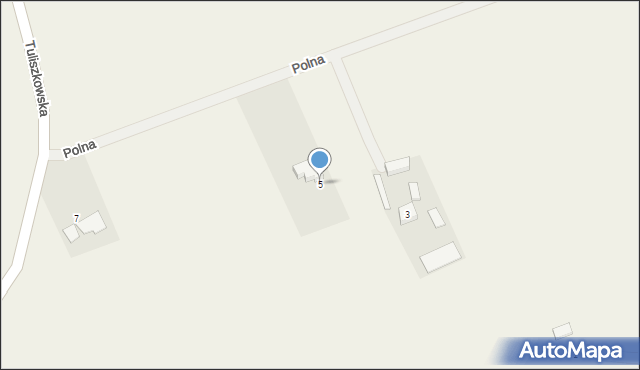 Wyszyna, Polna, 5, mapa Wyszyna