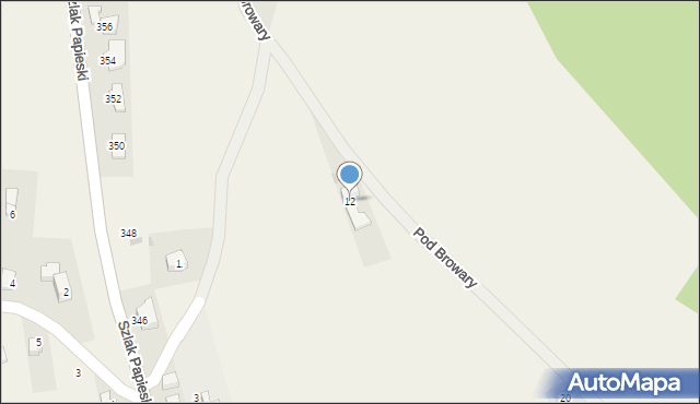 Ząb, Pod Browary, 12, mapa Ząb