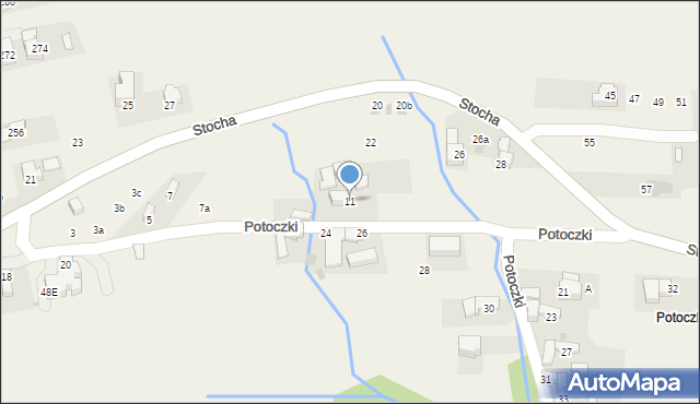 Ząb, Potoczki, 11, mapa Ząb
