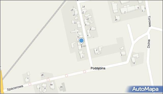 Zabełków, Podwórkowa, 3, mapa Zabełków