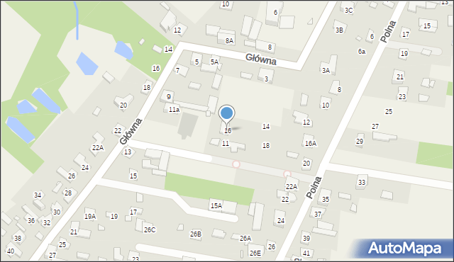 Żabieniec, Polna, 16, mapa Żabieniec