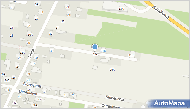 Żabieniec, Polna, 33a, mapa Żabieniec