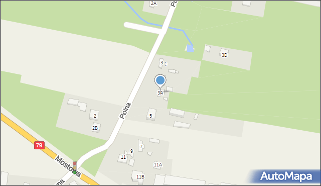 Żabieniec, Polna, 3A, mapa Żabieniec