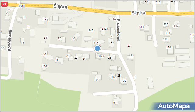 Zabierzów, Poziomkowa, 26a, mapa Zabierzów