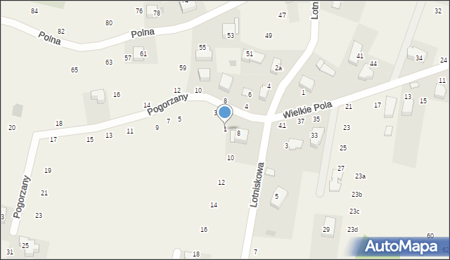 Zabierzów, Pogorzany, 1, mapa Zabierzów