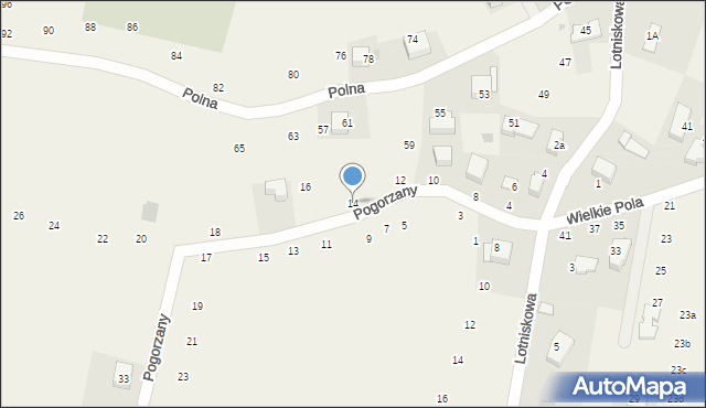 Zabierzów, Pogorzany, 14, mapa Zabierzów