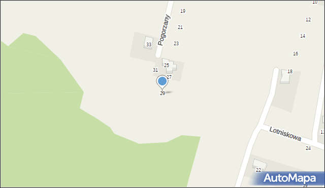 Zabierzów, Pogorzany, 29, mapa Zabierzów