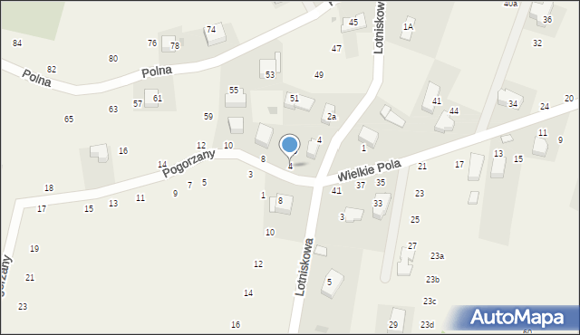 Zabierzów, Pogorzany, 4, mapa Zabierzów