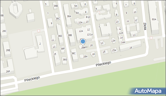 Ząbki, Podleśna, 16A, mapa Ząbki