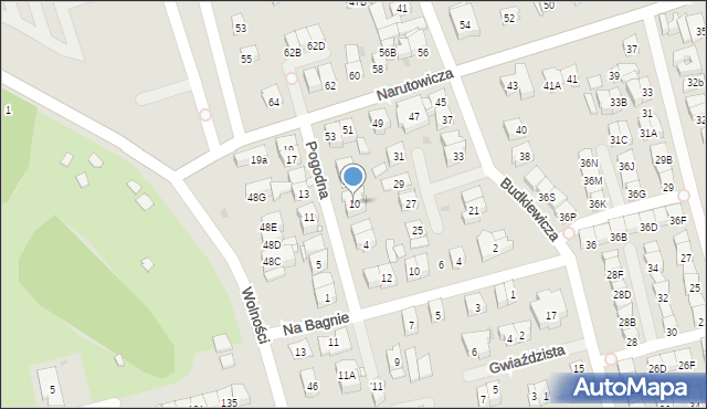 Ząbki, Pogodna, 10, mapa Ząbki