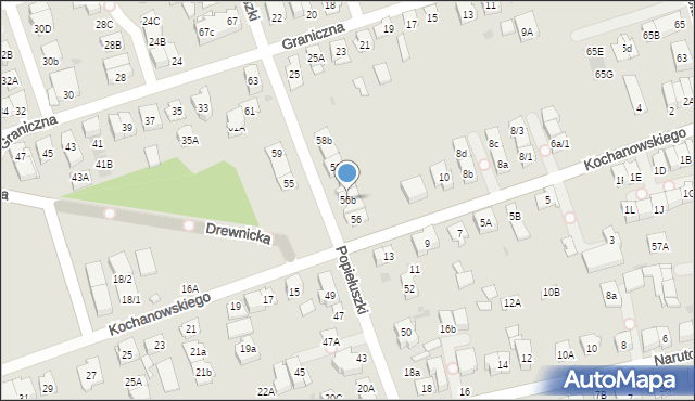 Ząbki, Popiełuszki Jerzego, bł. ks., 56b, mapa Ząbki