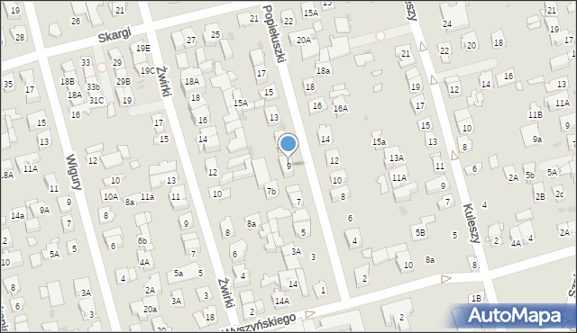 Ząbki, Popiełuszki Jerzego, bł. ks., 9, mapa Ząbki