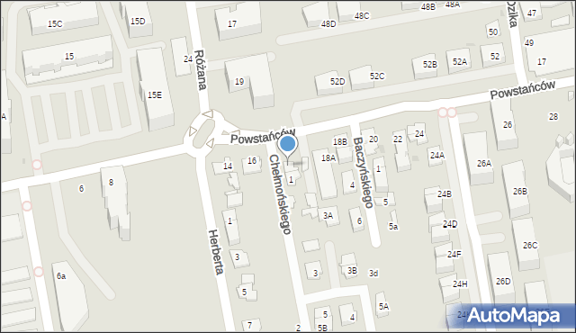 Ząbki, Powstańców, 18, mapa Ząbki