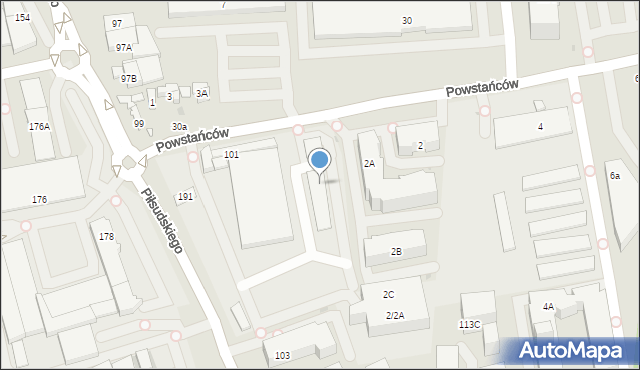 Ząbki, Powstańców, 2e, mapa Ząbki