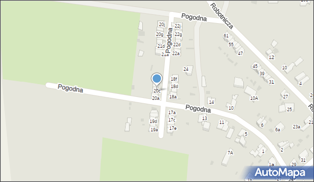 Ząbkowice Śląskie, Pogodna, 20c, mapa Ząbkowice Śląskie
