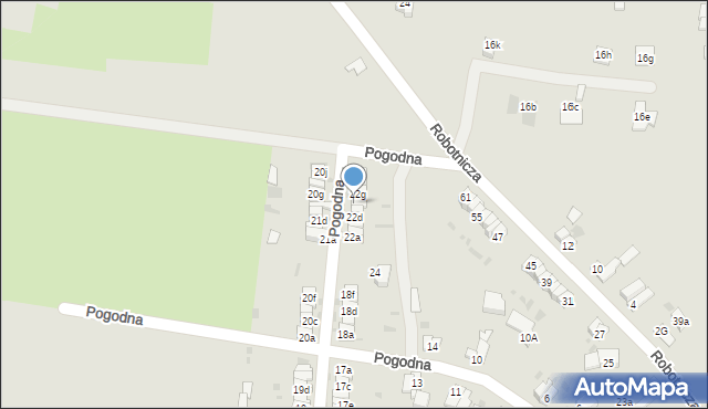 Ząbkowice Śląskie, Pogodna, 22f, mapa Ząbkowice Śląskie