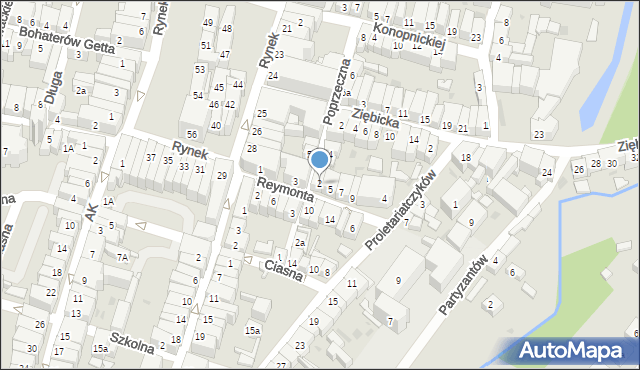 Ząbkowice Śląskie, Poprzeczna, 2, mapa Ząbkowice Śląskie