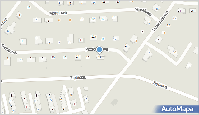 Ząbkowice Śląskie, Poziomkowa, 18, mapa Ząbkowice Śląskie