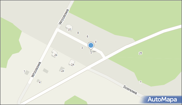 Zabłudów, Podleśna, 1, mapa Zabłudów