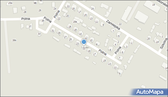 Zabłudów, Polna, 21, mapa Zabłudów