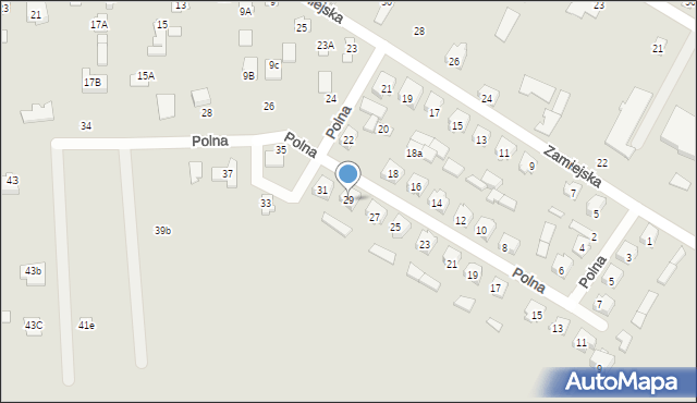 Zabłudów, Polna, 29, mapa Zabłudów