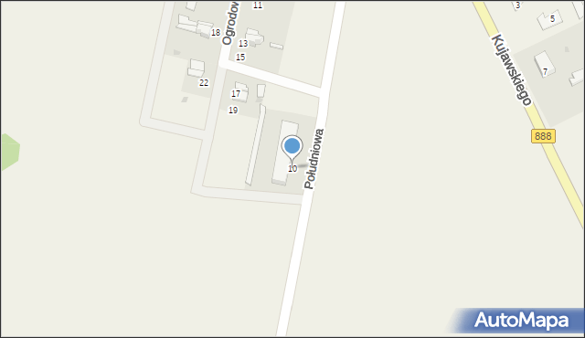 Zaborów, Południowa, 10, mapa Zaborów