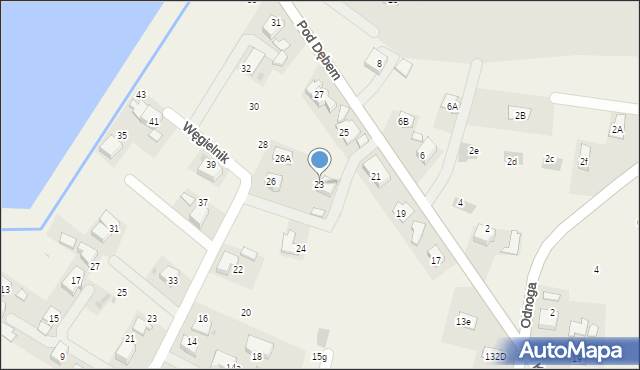 Zaborze, Pod Dębem, 23, mapa Zaborze