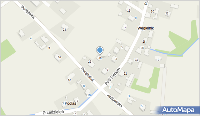 Zaborze, Pod Dębem, 3a, mapa Zaborze