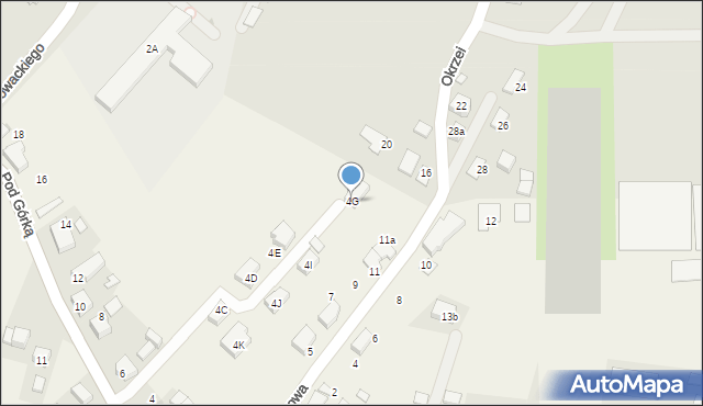 Zaborze, Pod Górką, 4G, mapa Zaborze