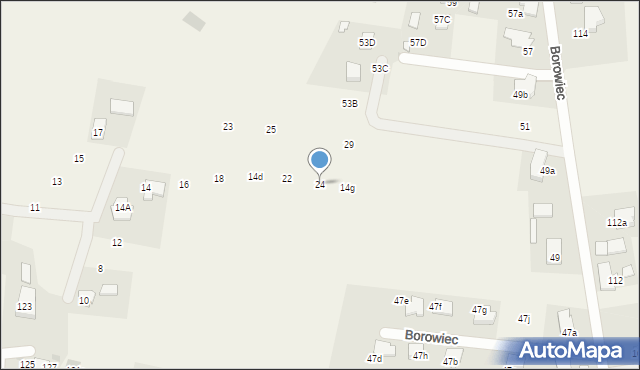 Zaborze, Pod Lipą, 24, mapa Zaborze