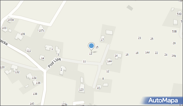 Zaborze, Pod Lipą, 9, mapa Zaborze