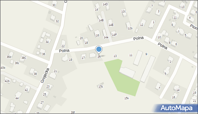 Zaborze, Polna, 15, mapa Zaborze