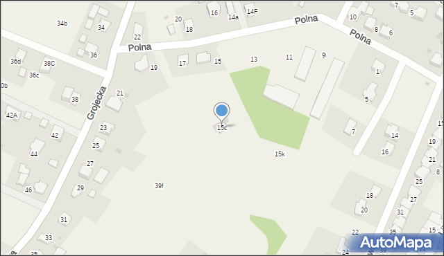 Zaborze, Polna, 15c, mapa Zaborze