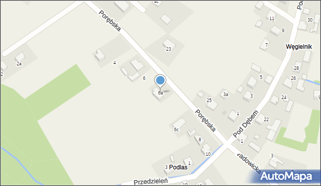 Zaborze, Porębska, 6a, mapa Zaborze