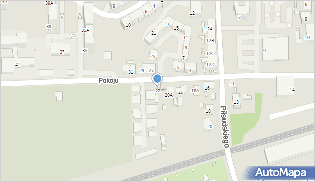 Zabrze, Pokoju, 22, mapa Zabrza