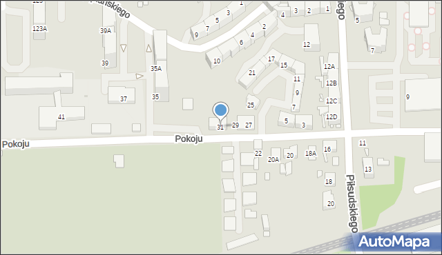 Zabrze, Pokoju, 31, mapa Zabrza