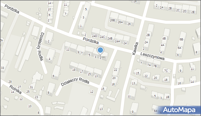 Zabrze, Pordzika Ambrożego, 1, mapa Zabrza