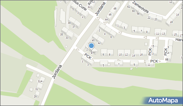 Zabrze, Polskiego Czerwonego Krzyża, 4, mapa Zabrza