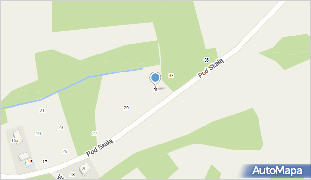 Zagacie, Pod Skałą, 31, mapa Zagacie