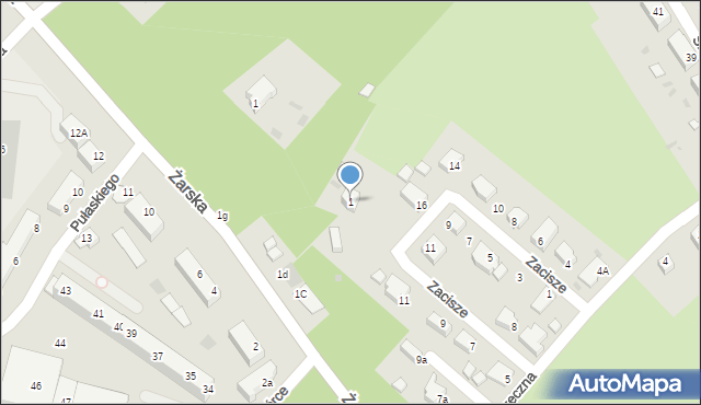 Żagań, Poprzeczna, 1, mapa Żagań