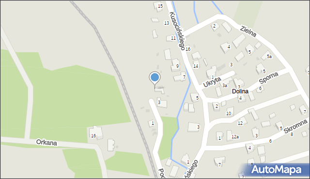 Zagórz, Podjazd, 5, mapa Zagórz