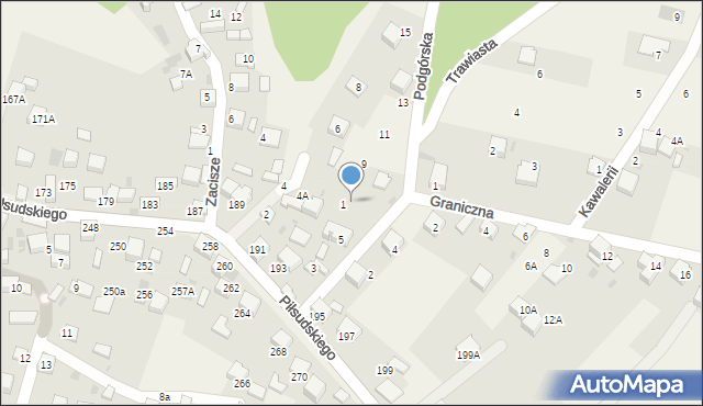 Zagórze, Podgórska, 7, mapa Zagórze