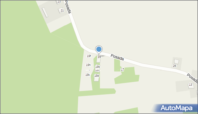 Zagórze, Posada, 19, mapa Zagórze