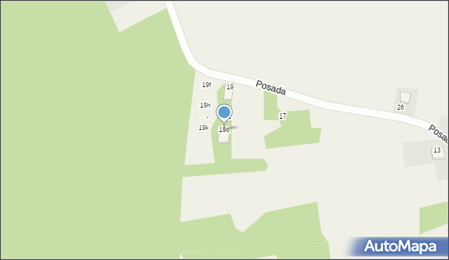 Zagórze, Posada, 19d, mapa Zagórze