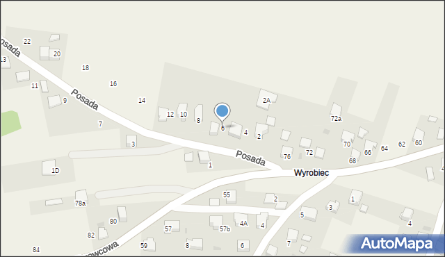 Zagórze, Posada, 6, mapa Zagórze